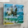 Часы настенные, серия: Животный мир, Лошади в море, 25х35  см, микс фото 2