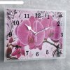 Часы-картина настенные, серия: Цветы, Розовые орхидеи с узором, 25х35  см, фото 2