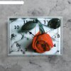 Часы настенные, серия: Цветы, Красная роза на сером, 25х35  см, микс фото 1