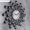 Часы настенные, серия: Ажур, Лепестки с кристалами d=40 см фото 2