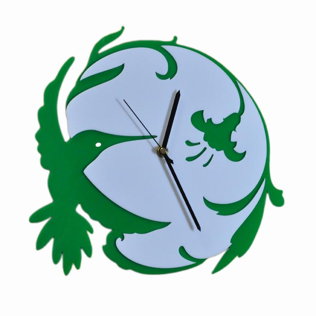 Часы настенные "Калибри" из акрила зеленые фото 1