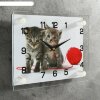 Часы настенные, серия: Животный мир, Котята с клубком, 20х26  см, микс фото 2
