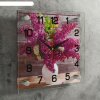 Часы настенные, серия: Цветы, Сирень в белой вазе, 25х25  см, микс фото 2