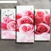 Часы настенные модульные «Розовые розы», 60 x 80 см фото 1