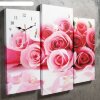 Часы настенные модульные «Розовые розы», 60 x 80 см фото 2
