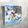 Часы настенные, серия: Животный мир, Волки в Зимнем Лесу, 30х40  см, микс фото 2