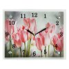 Часы настенные, серия: Цветы, Розовые тюльпаны, микс 20х25 см фото 1