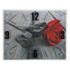 Часы настенные, серия: Цветы, Красная роза, 40х50  см, микс фото 1