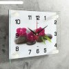 Часы настенные, серия: Цветы, Цветки на камнях, 20х26 см  микс фото 2