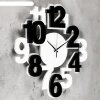 Часы настенные Цифры бело-черные 40*40см фото 3