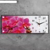 Часы-картина настенные, серия: Цветы, Ветка розовых орхидей, 50х20 см фото 1