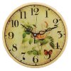 Часы настенные круглые Роза и бабочки, 25 см фото 3