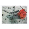 Часы настенные прямоугольные Красная роза, 25х35 см фото 6
