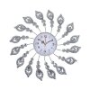Часы настенные, серия: Ажур, Перья, стразы, d=40 см микс фото 3