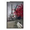 Часы-картина настенные прямоугольные Цветущее дерево в Париже, 37х60 см фото 3