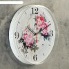 Часы настенные круглые Цветы, 25 см фото 2