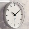 Часы настенные круглые Классика, белый циферблат, серебро  30х30 см фото 2