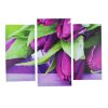Часы настенные модульные «Фиолетовые тюльпаны», 60 x 80 см фото 1