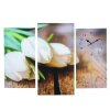 Часы настенные модульные «Белые тюльпаны», 60 x 80 см фото 1