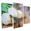 Часы настенные модульные «Белые тюльпаны», 60 x 80 см фото 2
