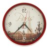 Часы настенные, серия: Город, Париж, бордовый обод, 23х23 см фото 1