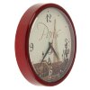 Часы настенные, серия: Город, Париж, бордовый обод, 23х23 см фото 2