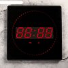Часы настенные электронные с термометром и будильником, красные цифры 32х3 фото 3