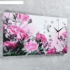 Часы настенные на холсте Розовые розы, 40х76 см микс фото 2