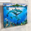 Часы настенные прямоугольные Дельфины, 25х35 см фото 2