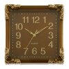 Часы настенные коричневые с окантовкой по углам квадрат 30*30 см фото 1