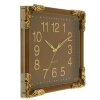 Часы настенные коричневые с окантовкой по углам квадрат 30*30 см фото 2
