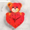 Часы настенные Медвежонок с сердечком, 27х19 см,  плавный ход фото 1