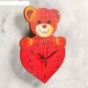 Часы настенные Медвежонок с сердечком, 27х19 см,  плавный ход фото 2