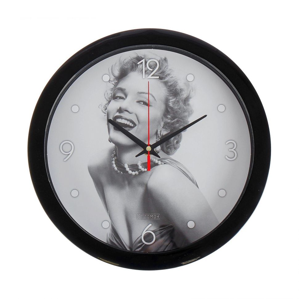 Часы настенные, серия: Люди, Мерлин Монро, 28х28 см фото 1