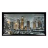 Часы-картина настенные, серия: Город, Ночной Сингапур, 50х100  см, микс фото 1