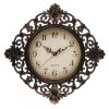 Часы настенные серия Жанна, витиеватые, ретро циферблат, коричневые, 35х4х фото 1