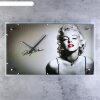 Часы настенные прямоугольные Мэрилин Монро, 35х60 см фото 1
