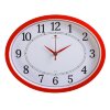 Часы настенные овальные Классика, 20х27 см  красные микс фото 2