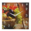 Часы настенные квадратные Корзина с фруктами, 25х25 см фото 3