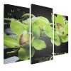 Часы настенные модульные «Зелёные орхидеи на камнях», 60 x 80 см фото 2