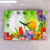 Часы настенные, серия: Цветы, Бабочка и цветы, 25х35  см, микс фото 1