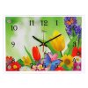 Часы настенные, серия: Цветы, Бабочка и цветы, 25х35  см, микс фото 2