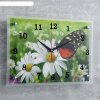 Часы настенные, серия: Цветы, Бабочка и ромашки, 25х35  см, микс фото 2