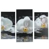 Часы настенные модульные «Белые орхидеи на камнях», 60 x 80 см фото 1
