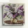 Часы настенные, серия: Цветы, Сирень в вазе, на подносе, 35х35 см фото 2