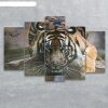 Часы настенные модульные «Тигр-хищник», 80 x 140 см фото 1