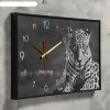 Часы настенные, серия: Природа, Леопард, 1 АА, плавный ход, 37х60 см фото 2