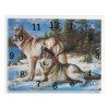 Часы настенные, серия: Животный мир, Волки в Зимнем Лесу, 20х25  см, микс фото 1