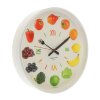 Часы настенные круглые Овощи и фрукты, белый обод, 30х30 см , микс фото 2