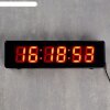 Часы настенные электронные Mirror face clock: обратный отсчёт, цифры красн фото 1